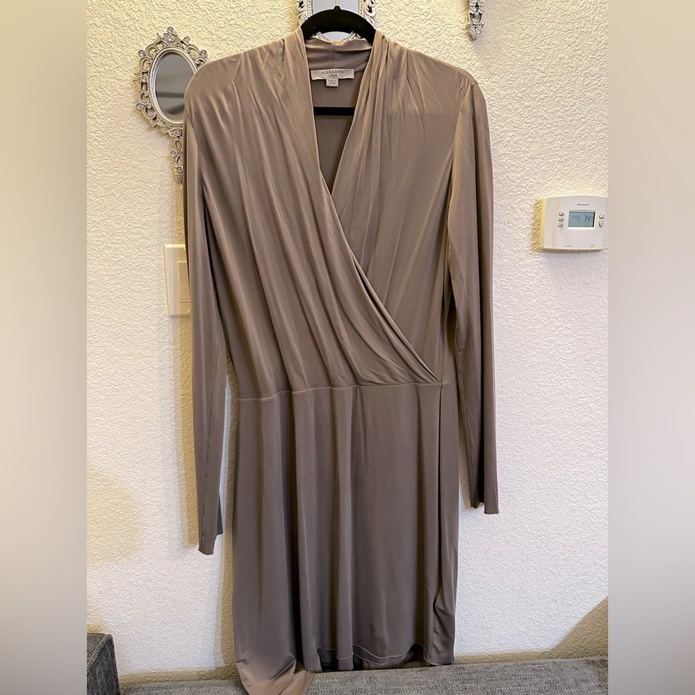 All Saints tan dress